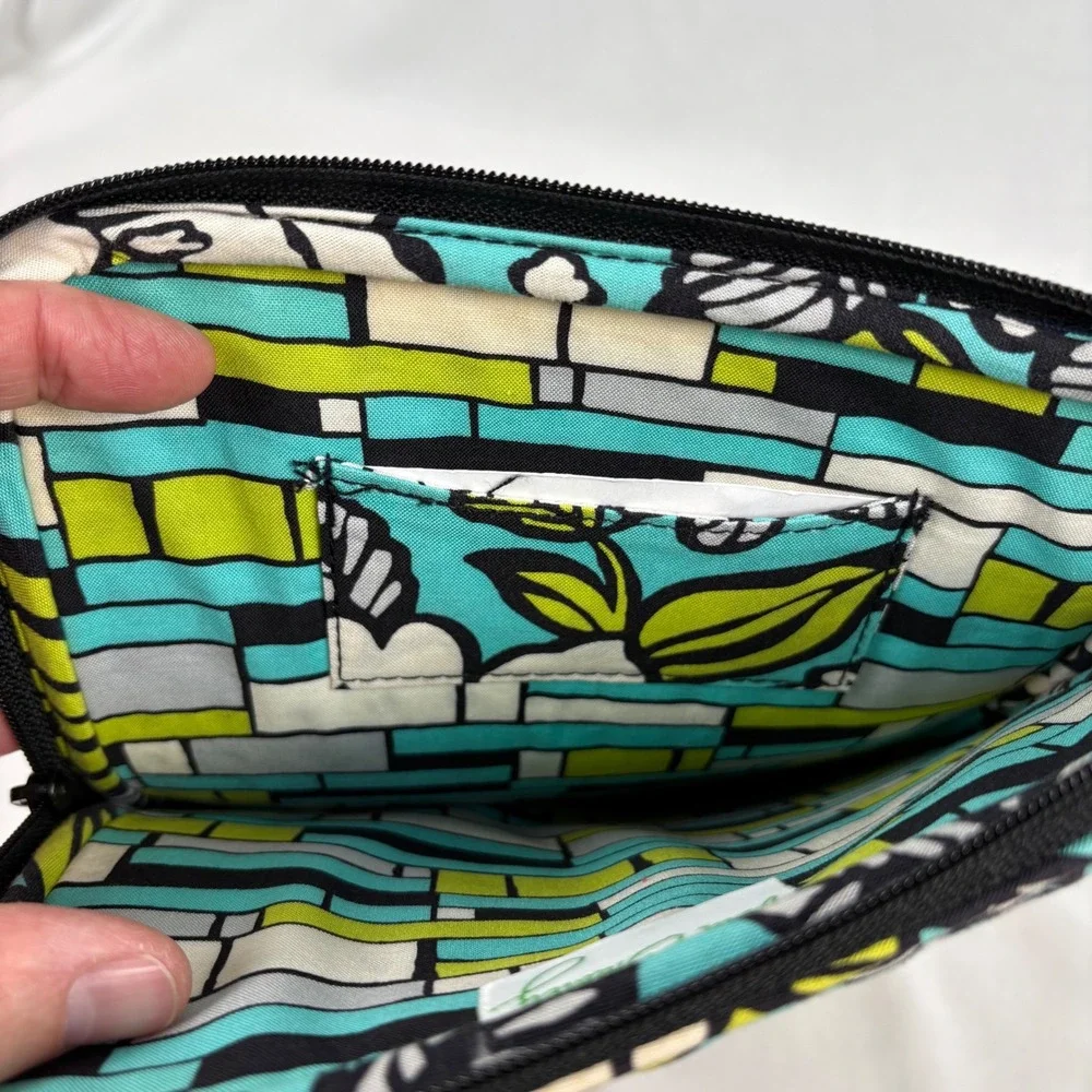 Vera Bradley iPad Tablet Sleeve Island Blooms Print (Retired) Blue Green Quilted